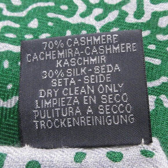 Auth HERMES Carrejean/Shawl Carre 140 H243430S veil emerald Gris Chine Cashmere - Picture 4 of 6